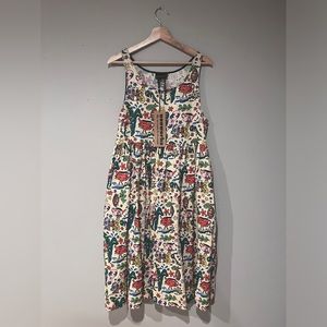 Nooworks Naomi Linen dress in Bug Out print Size S - NWT